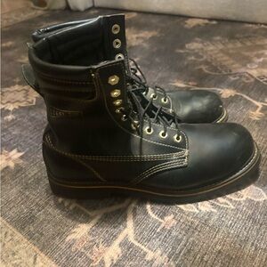 Ramrods Black Men's Steel Toe Boots